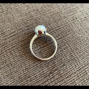 925 sterling silver fresh water pearl flower ring